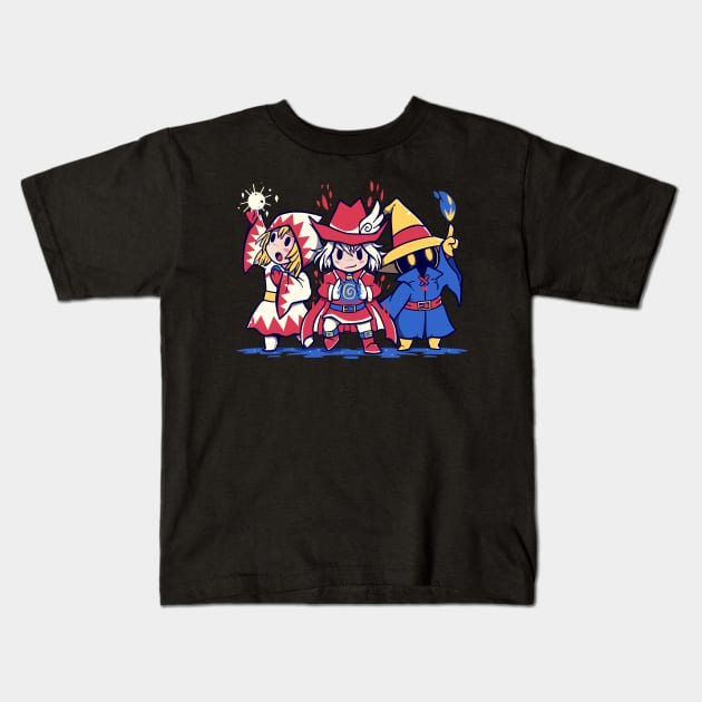 The Three Mages Kids T-Shirt by TechraNova